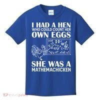 I Had A Hen Who Could Count Her Own Eggs Funny Chicken Lover Kids T-Shirt thumb 0