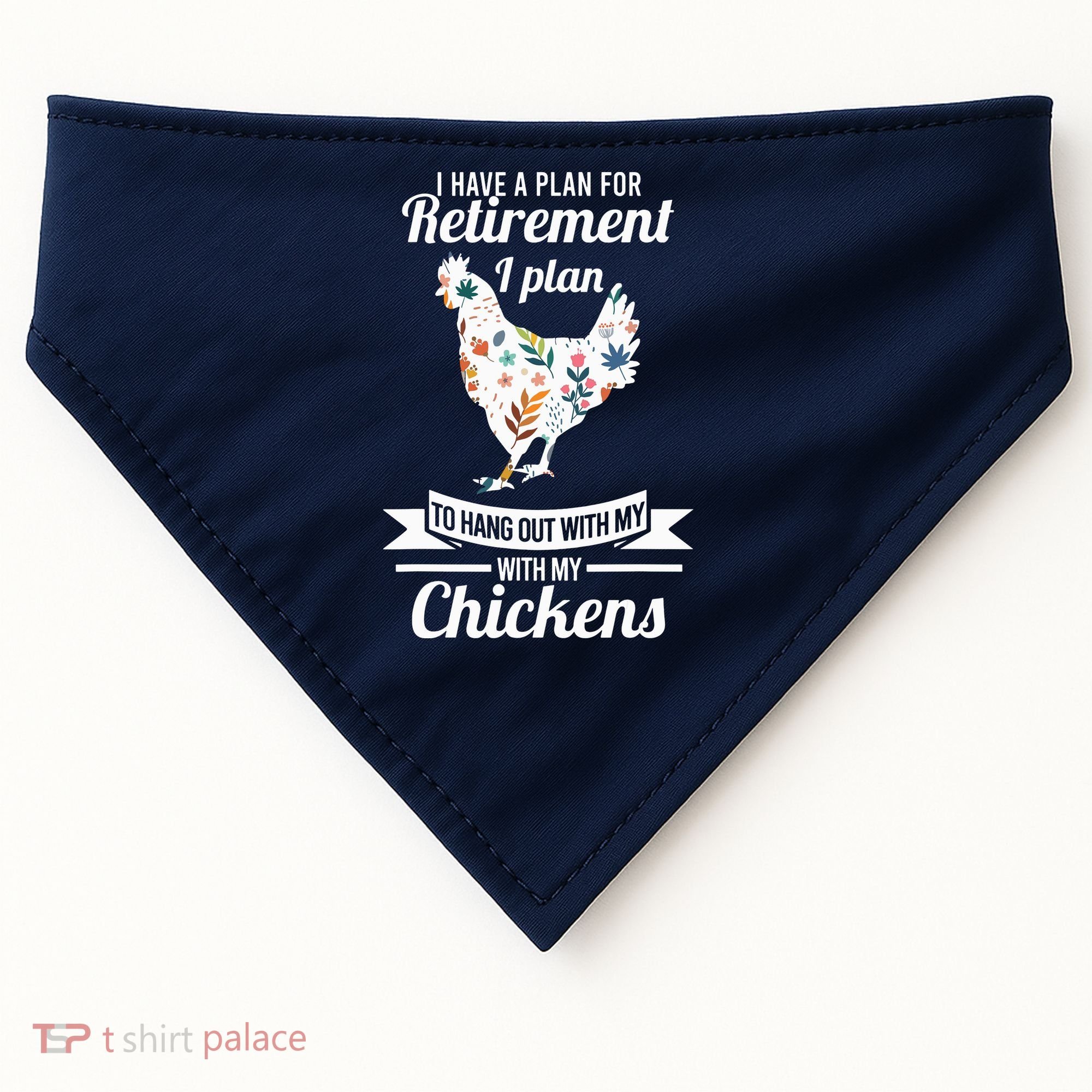 I Have A Plan For Retirement Chicken Farmer Gift USA-Made Doggie Bandana