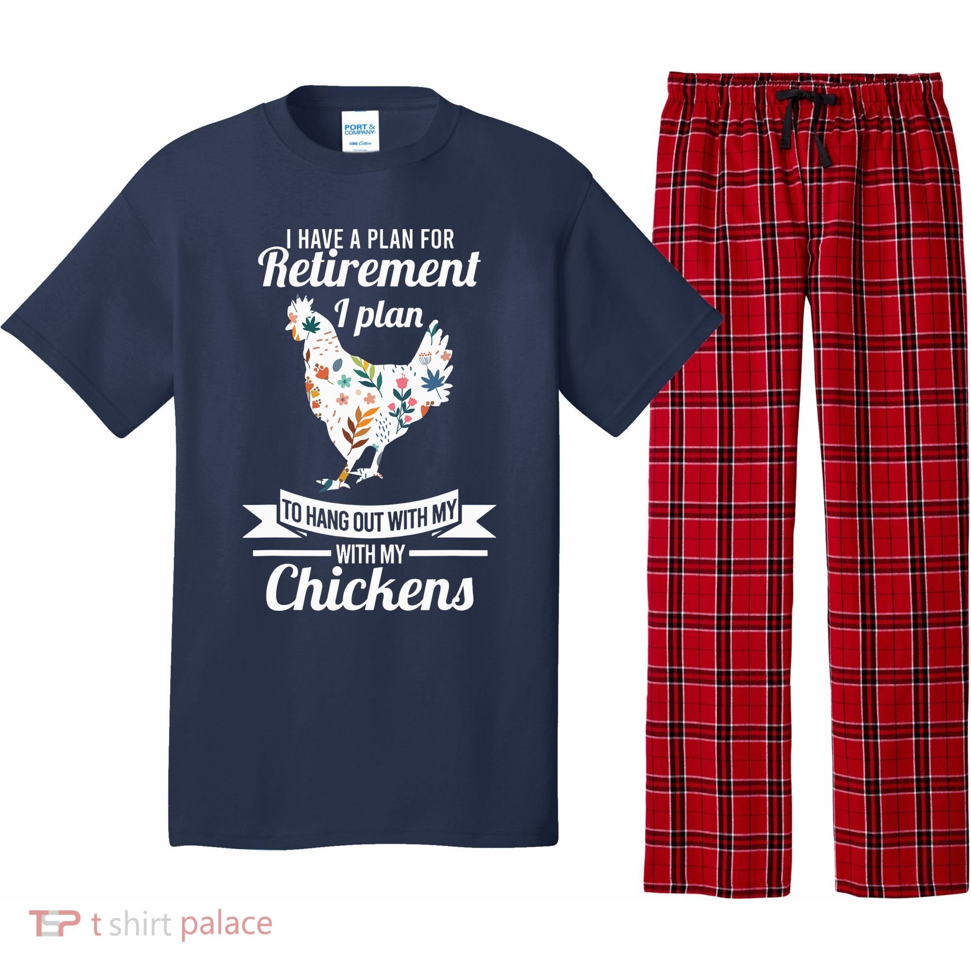 I Have A Plan For Retirement Chicken Farmer Gift Pajama Set
