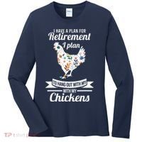 I Have A Plan For Retirement Chicken Farmer Gift Women's Long Sleeve Shirt thumb 0