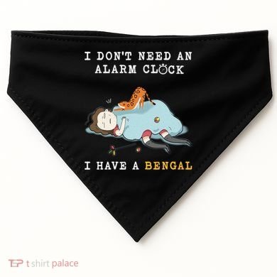 I Have A Bengal Funny Cat Wake Me Up Gift USA-Made Doggie Bandana