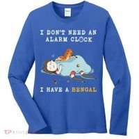 I Have A Bengal Funny Cat Wake Me Up Gift Women's Long Sleeve Shirt thumb 0