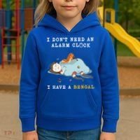 I Have A Bengal Funny Cat Wake Me Up Gift Kids Hoodie thumb 3