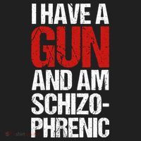 I Have A Gun And Am Schizophrenic Beanie thumb 2