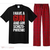 I Have A Gun And Am Schizophrenic Pajama Set thumb 0