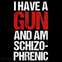 I Have A Gun And Am Schizophrenic Ornament thumb 1