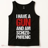 I Have A Gun And Am Schizophrenic Tank Top thumb 2
