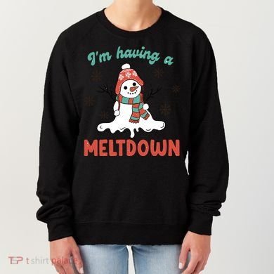 I'm Having A Meltdown Retro Christmas Snowman Gift Women's Sweatshirt