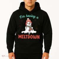 I'm Having A Meltdown Retro Christmas Snowman Gift Hoodie thumb 2