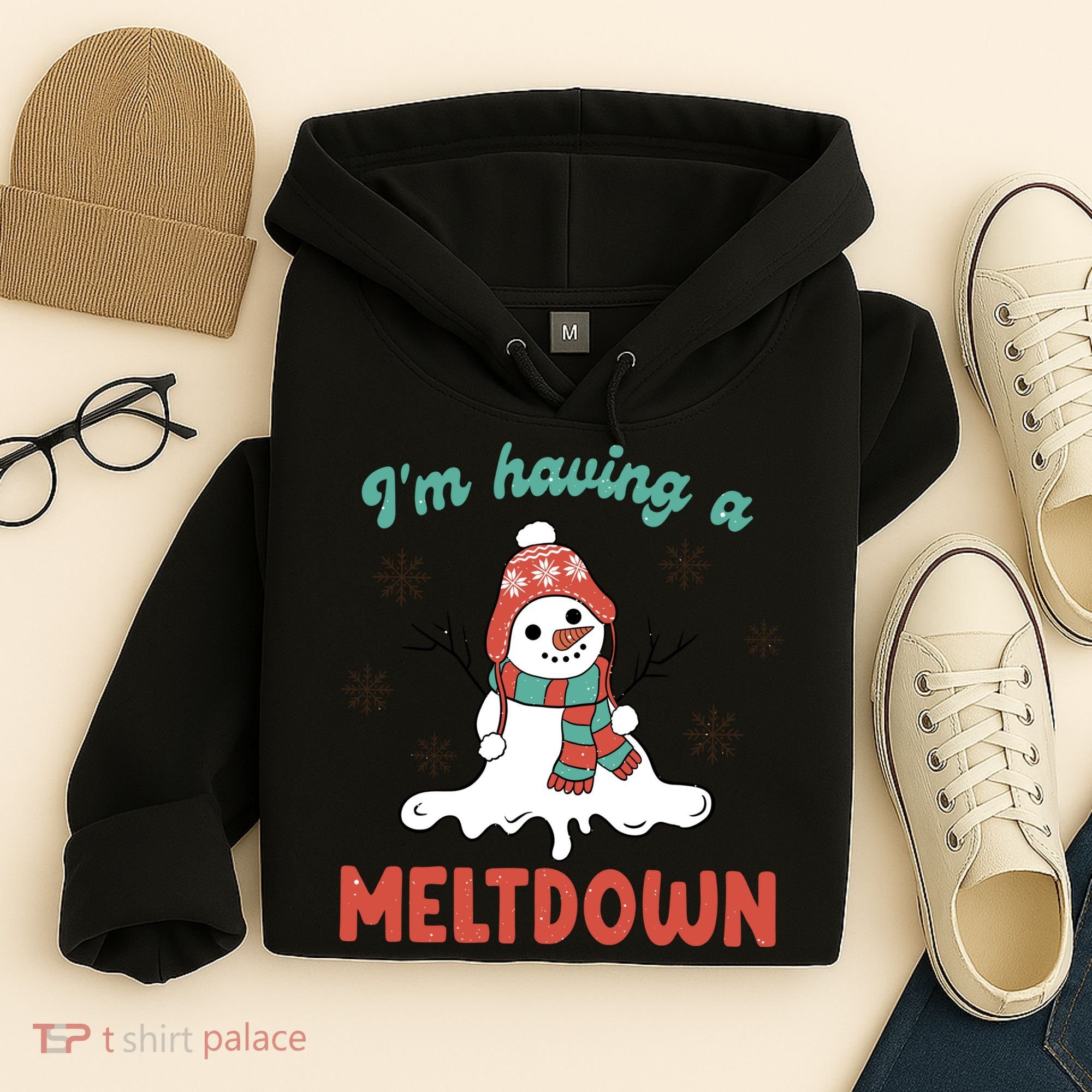 I'm Having A Meltdown Retro Christmas Snowman Gift Hoodie