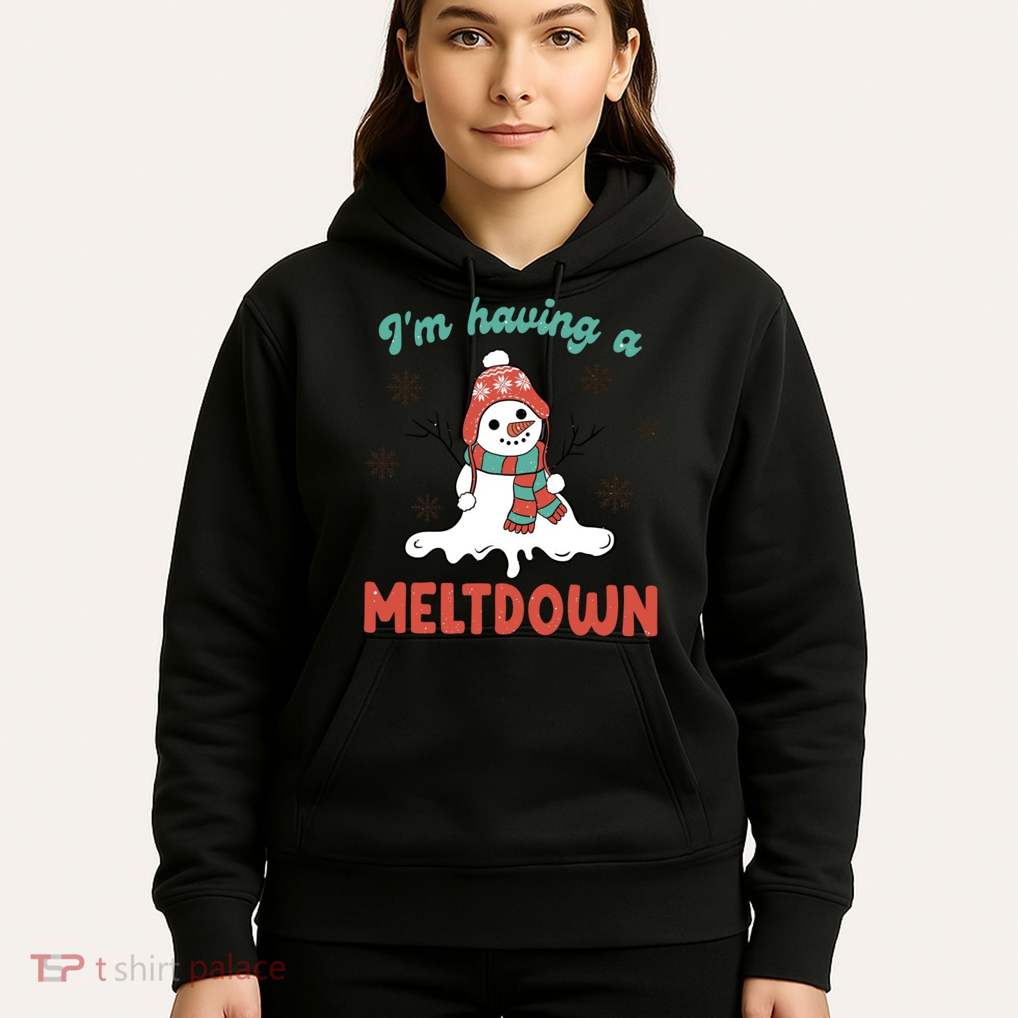 I'm Having A Meltdown Retro Christmas Snowman Gift Hoodie