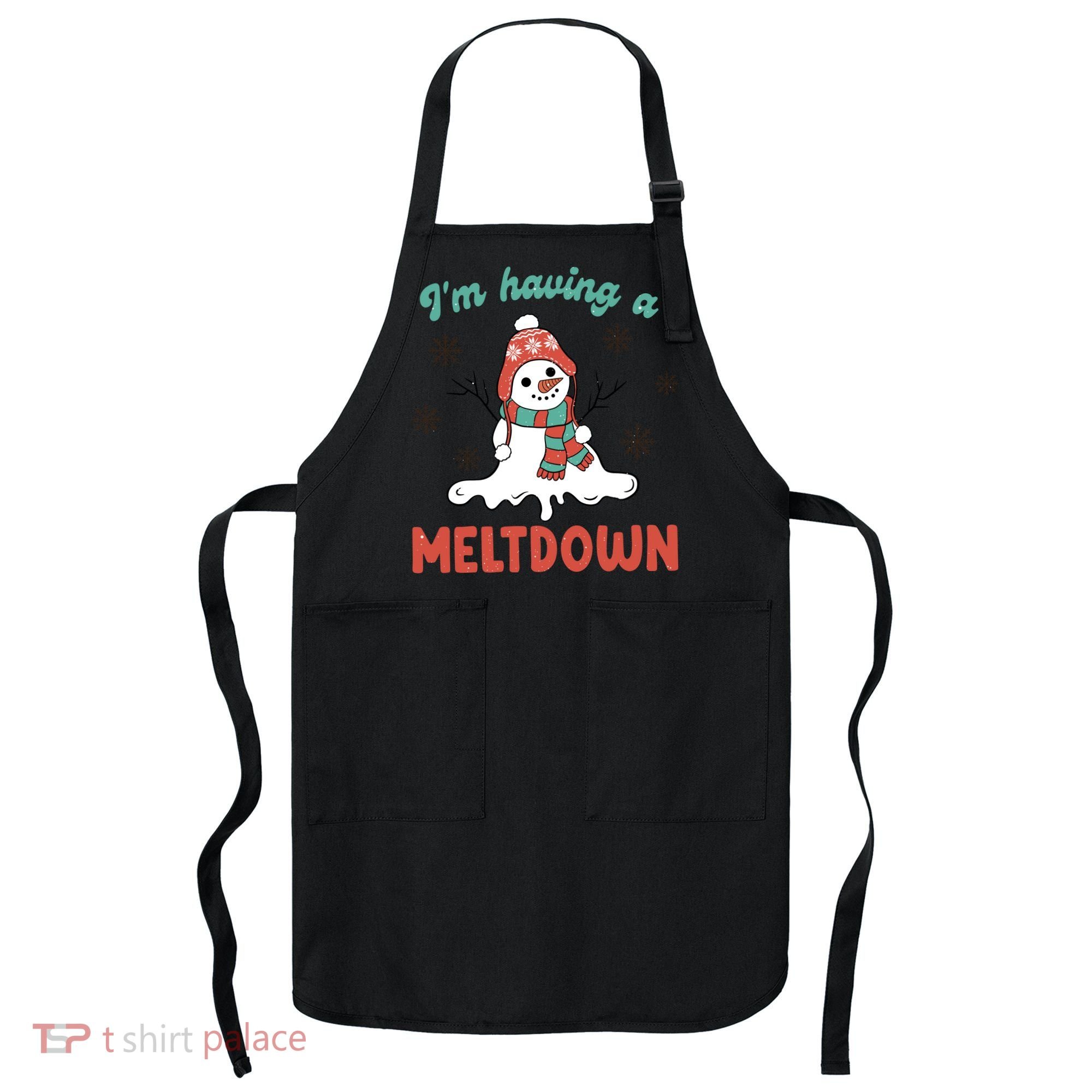 I'm Having A Meltdown Retro Christmas Snowman Gift Apron