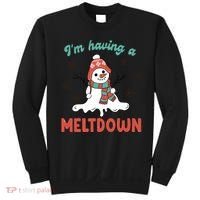 I'm Having A Meltdown Retro Christmas Snowman Gift Sweatshirt thumb 0