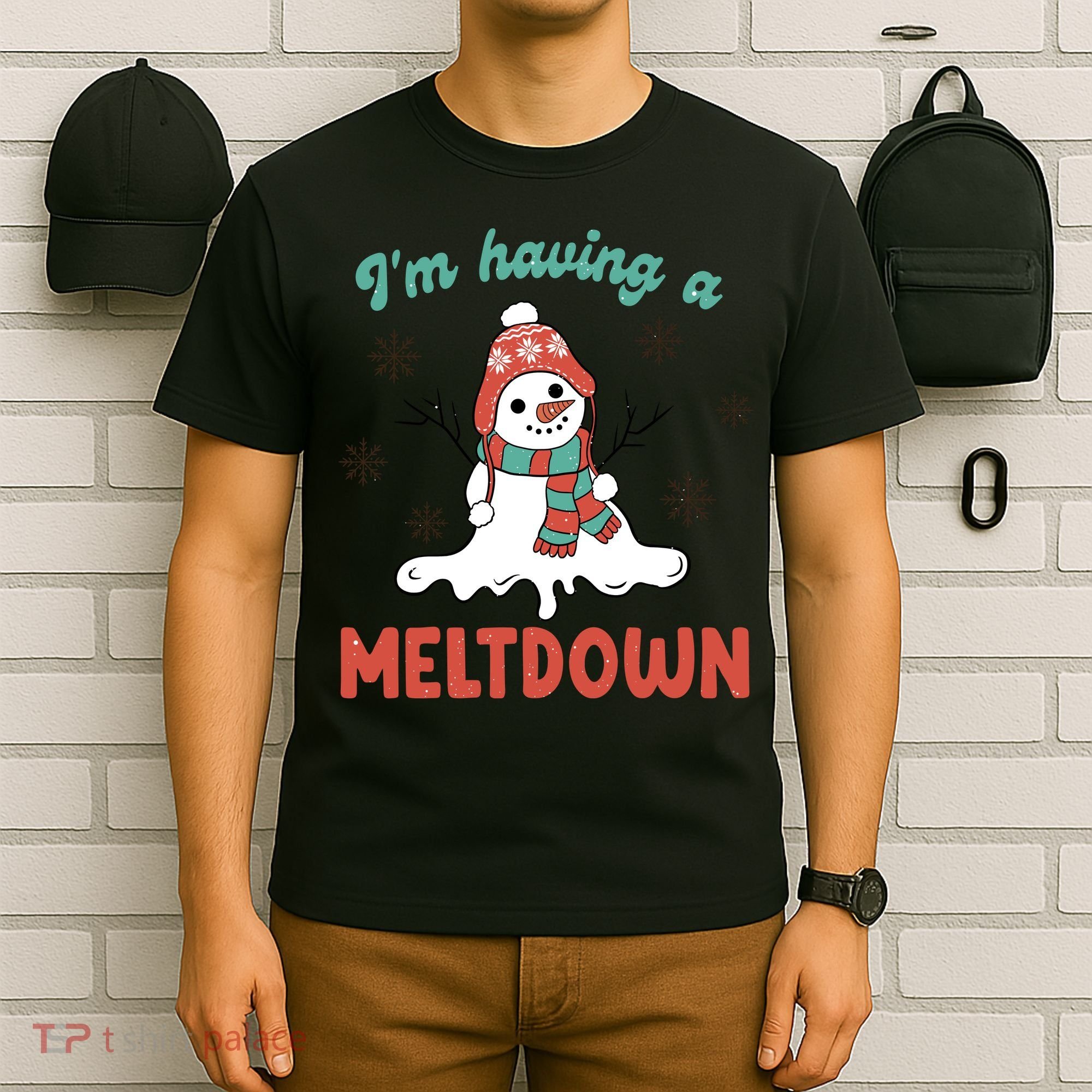 I'm Having A Meltdown Retro Christmas Snowman Gift T-Shirt