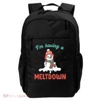 I'm Having A Meltdown Retro Christmas Snowman Gift Backpack thumb 0
