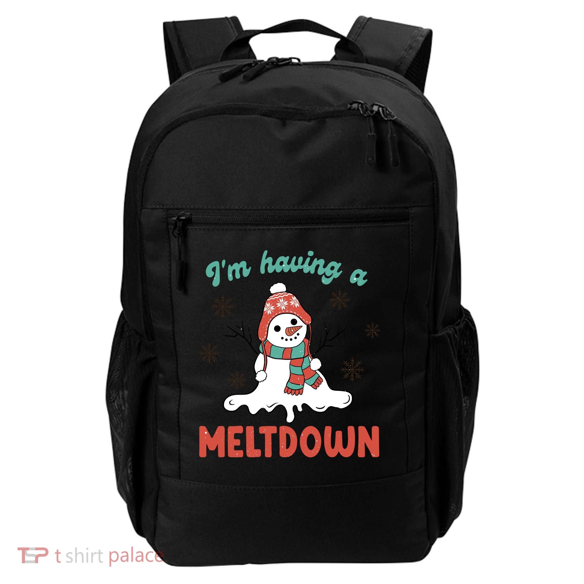 I'm Having A Meltdown Retro Christmas Snowman Gift Backpack