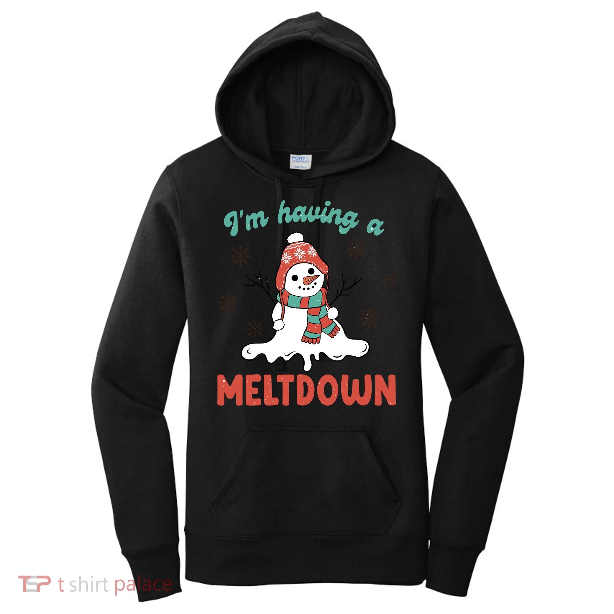 I'm Having A Meltdown Retro Christmas Snowman Gift Women's Hoodie