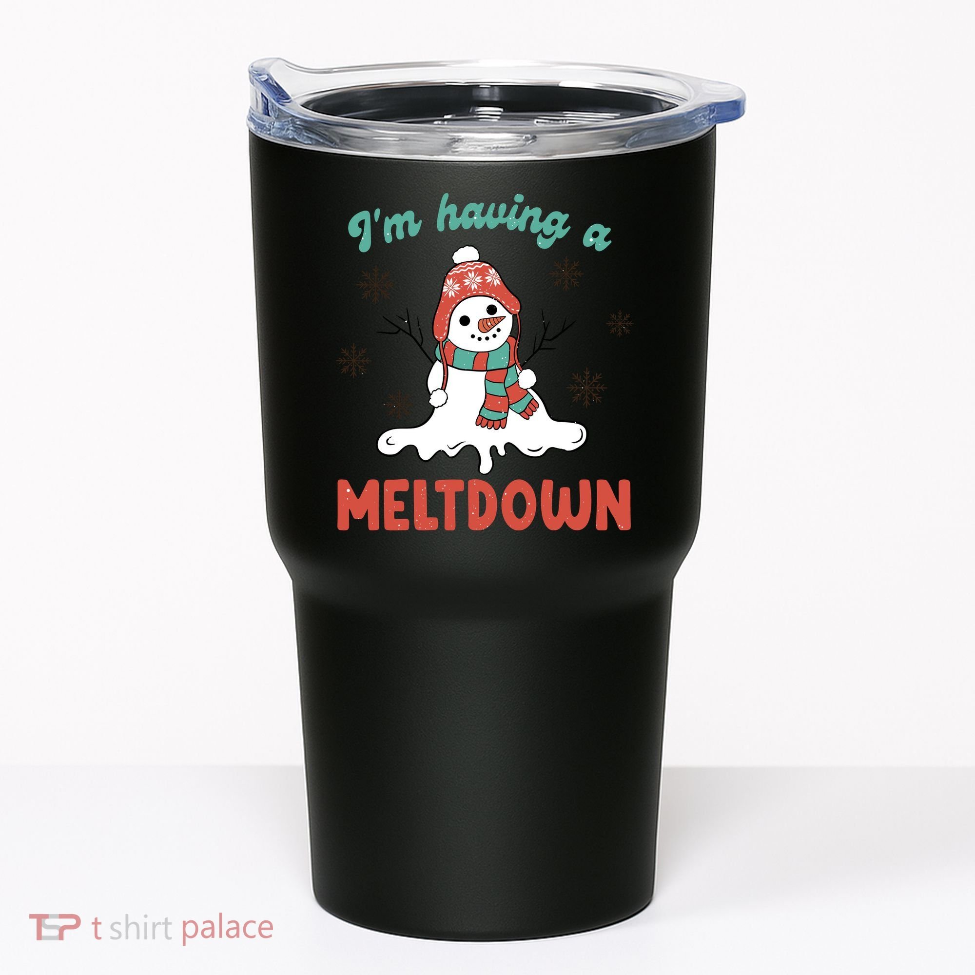 I'm Having A Meltdown Retro Christmas Snowman Gift Tumbler