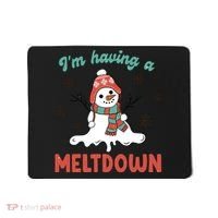 I'm Having A Meltdown Retro Christmas Snowman Gift Mousepad thumb 0