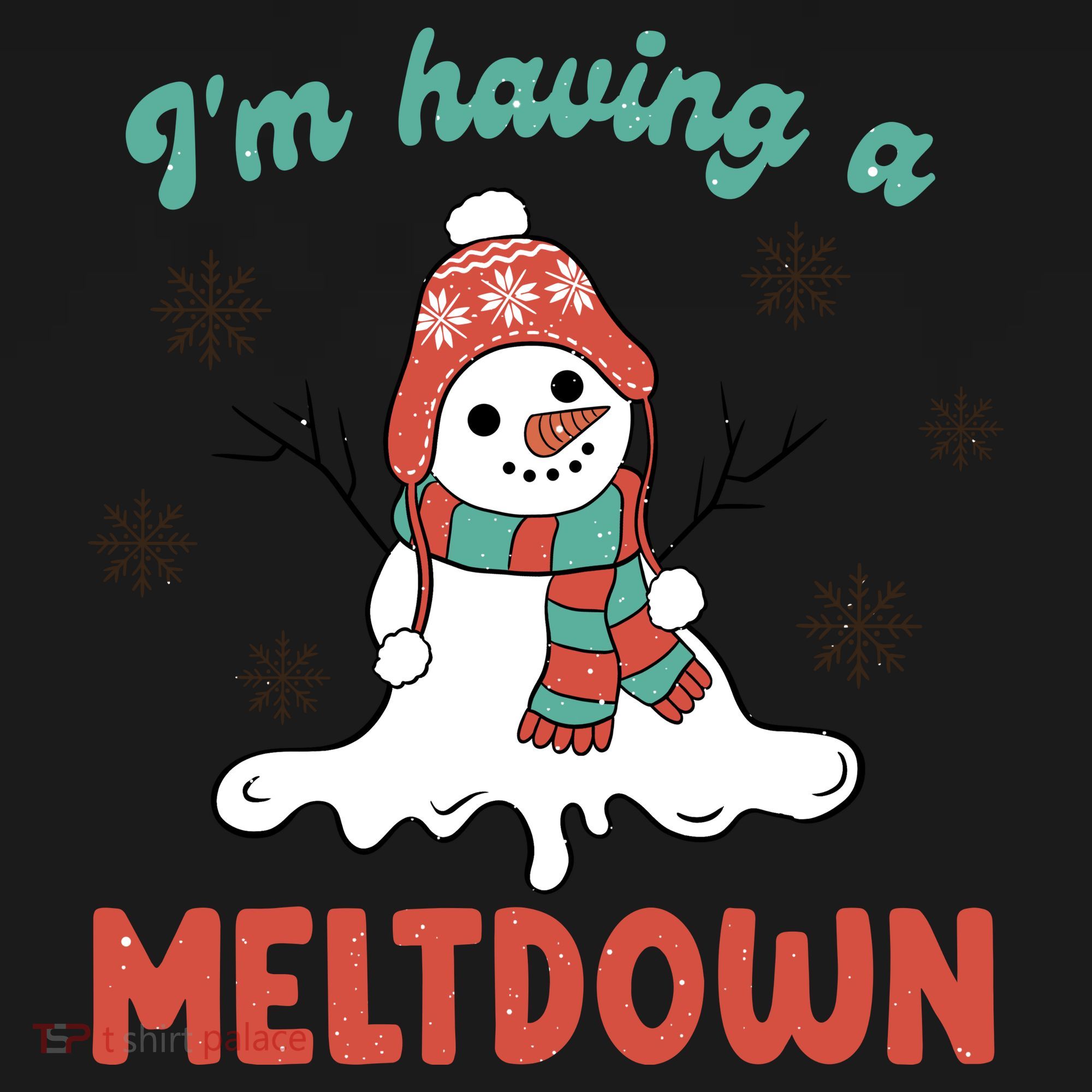 I'm Having A Meltdown Retro Christmas Snowman Gift Mousepad