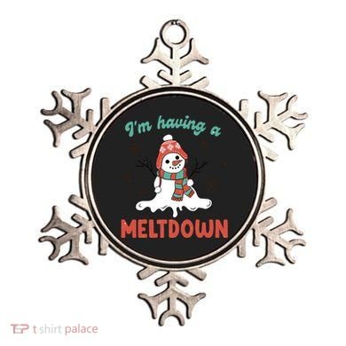 I'm Having A Meltdown Retro Christmas Snowman Gift Ornament