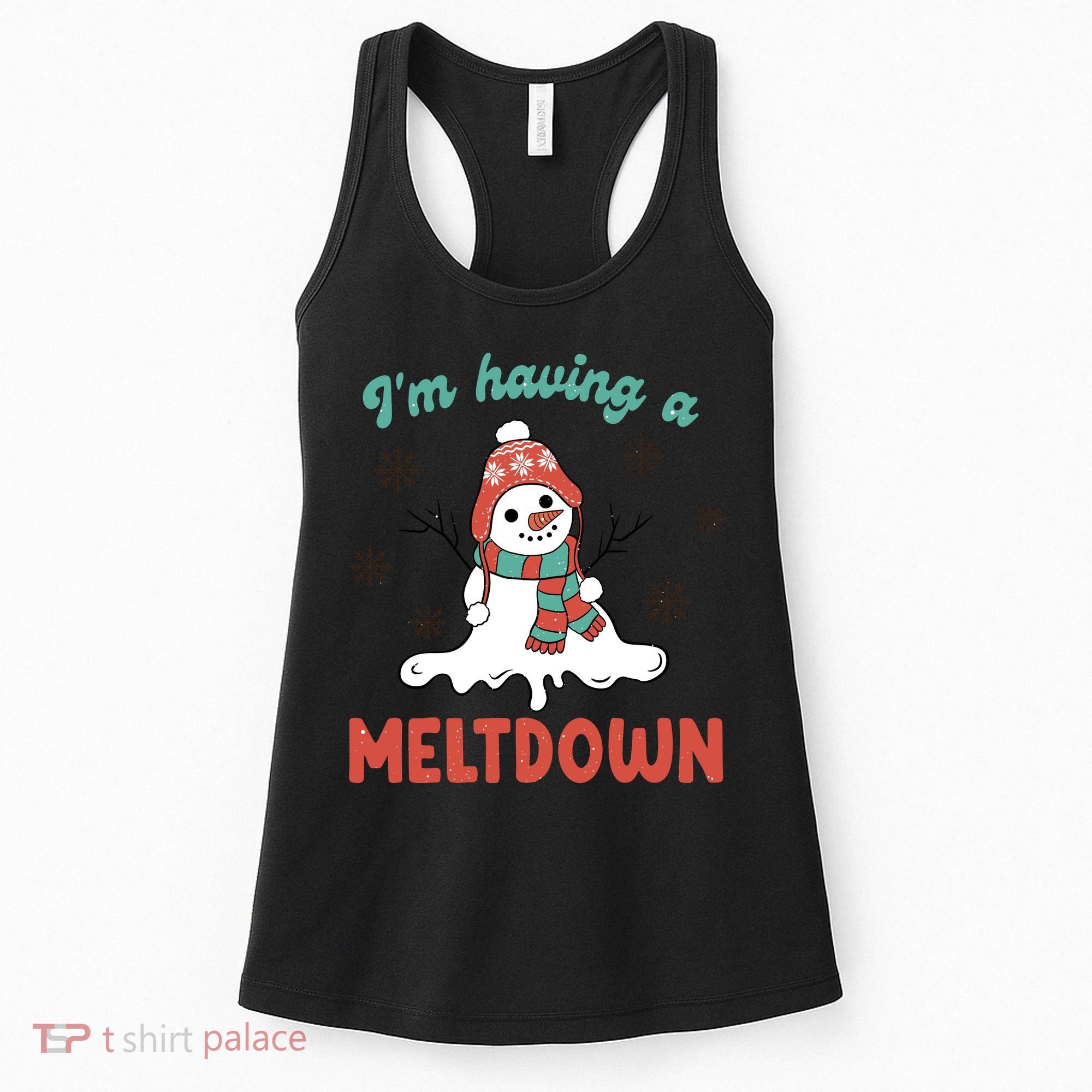I'm Having A Meltdown Retro Christmas Snowman Gift Women's Tank Top