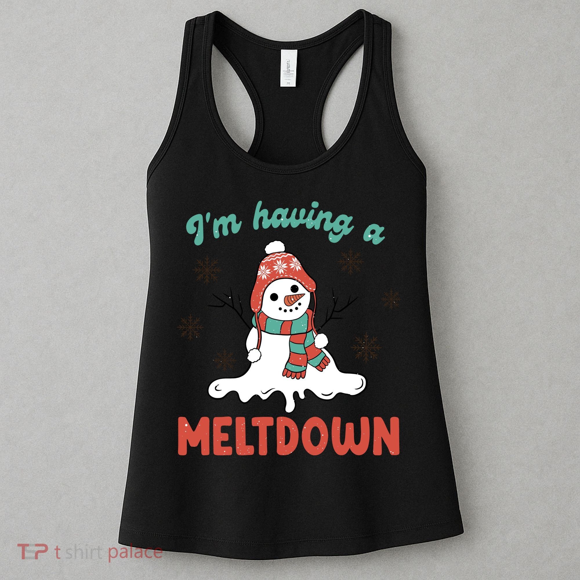 I'm Having A Meltdown Retro Christmas Snowman Gift Women's Tank Top
