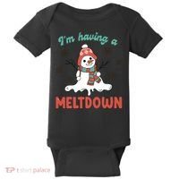 I'm Having A Meltdown Retro Christmas Snowman Gift Baby Bodysuit thumb 0