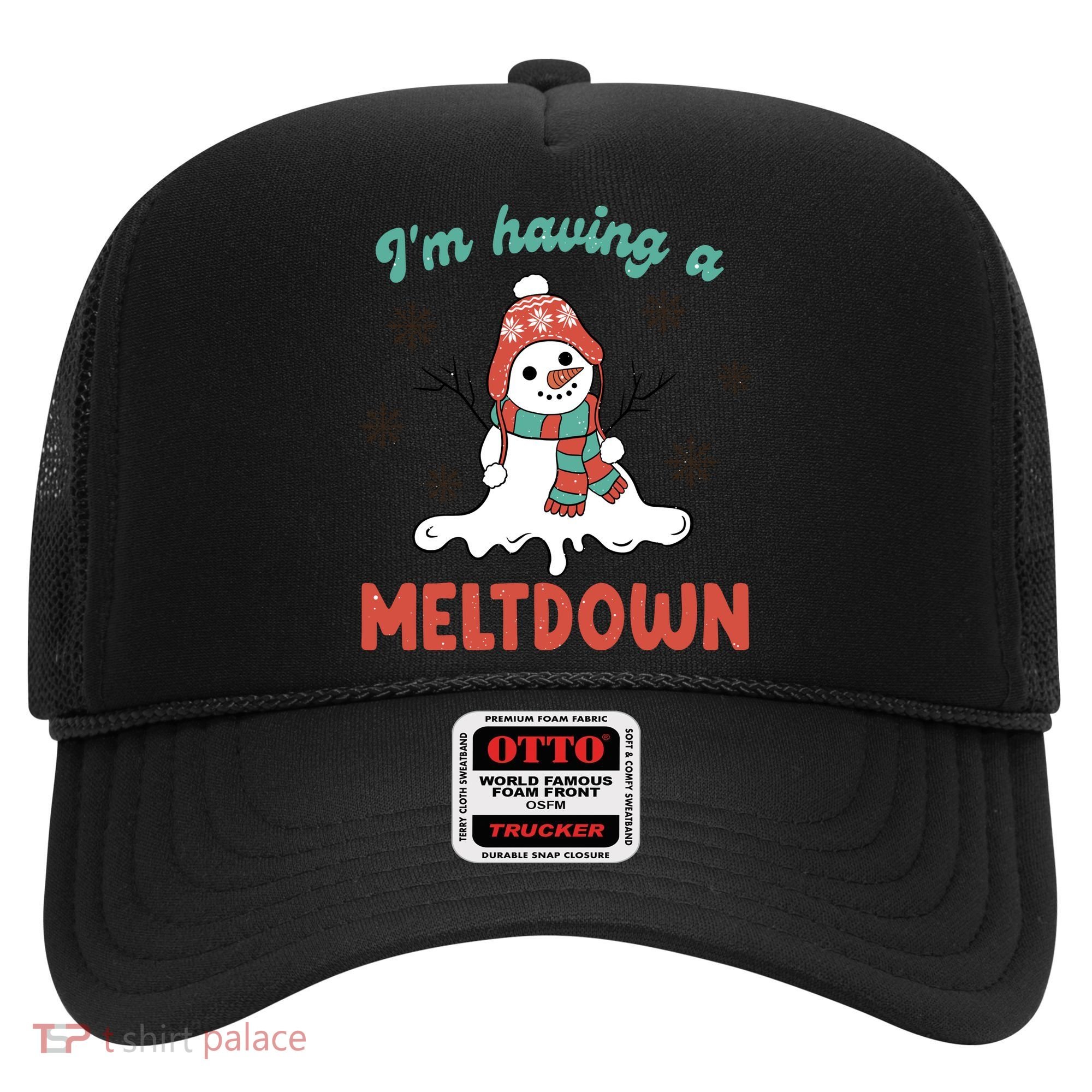 I'm Having A Meltdown Retro Christmas Snowman Gift Hat