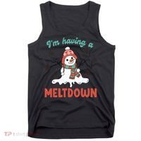 I'm Having A Meltdown Retro Christmas Snowman Gift Tank Top thumb 0