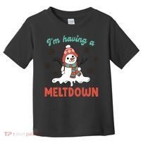 I'm Having A Meltdown Retro Christmas Snowman Gift Toddler T-Shirt thumb 0