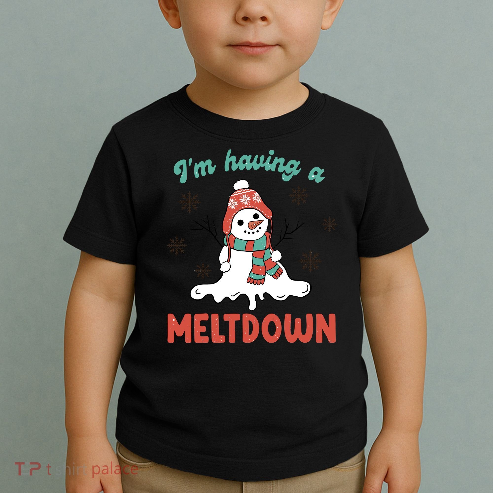 I'm Having A Meltdown Retro Christmas Snowman Gift Toddler T-Shirt