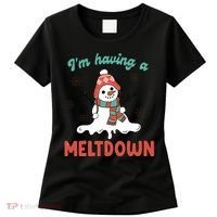 I'm Having A Meltdown Retro Christmas Snowman Gift Women's T-Shirt thumb 0