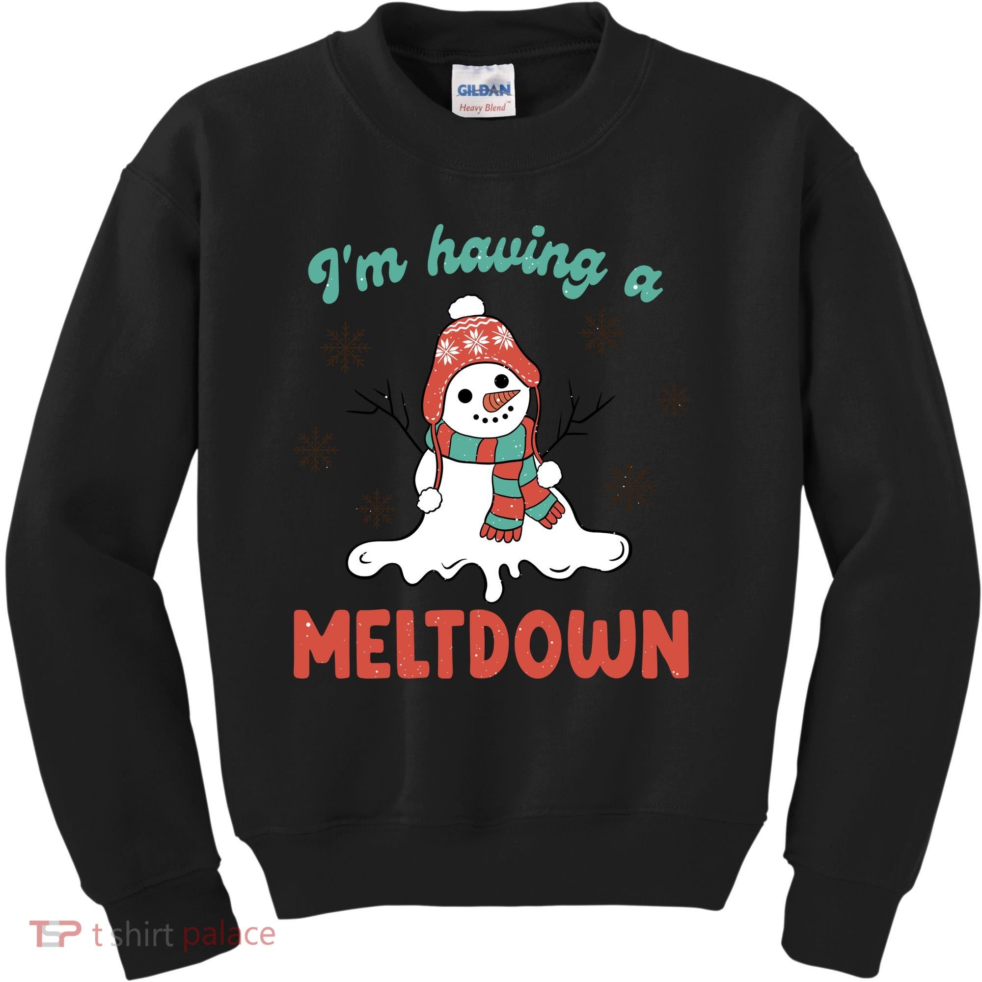 I'm Having A Meltdown Retro Christmas Snowman Gift Kids Sweatshirt