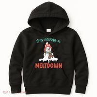 I'm Having A Meltdown Retro Christmas Snowman Gift Kids Hoodie thumb 0