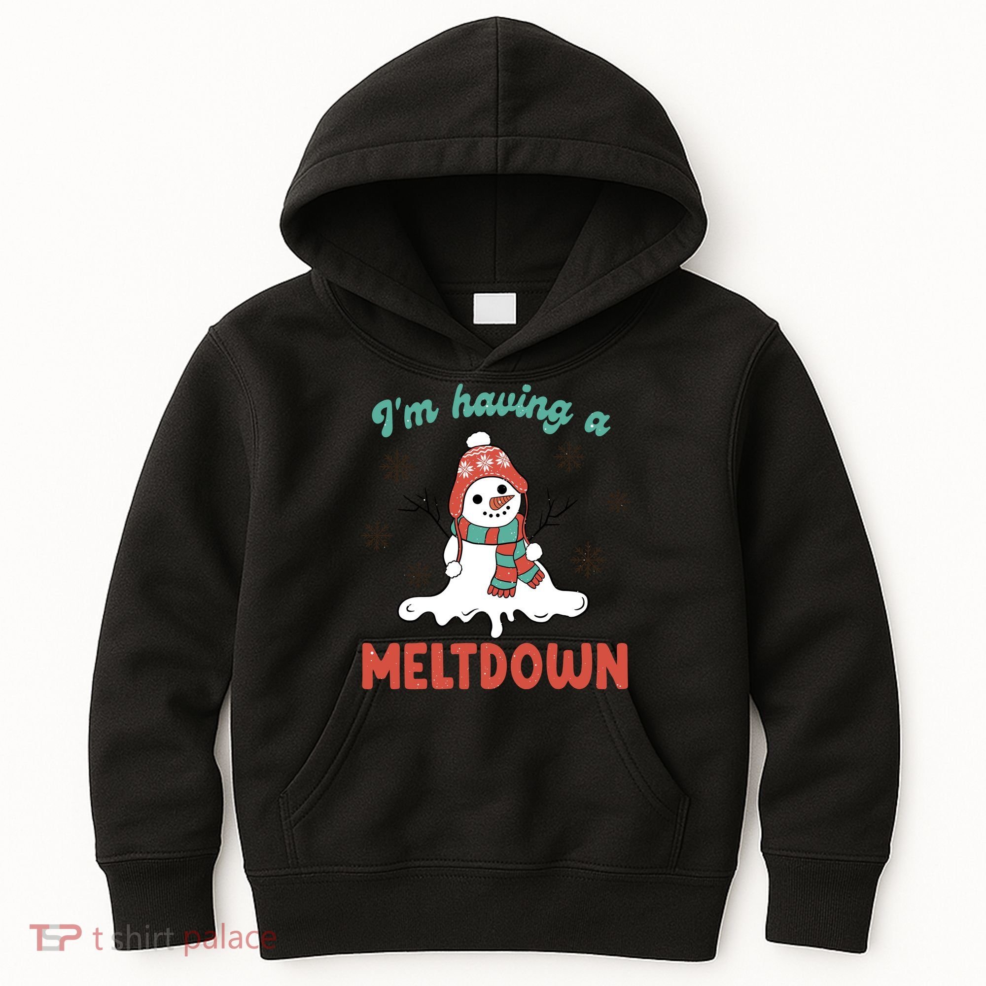 I'm Having A Meltdown Retro Christmas Snowman Gift Kids Hoodie