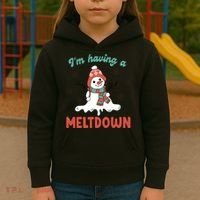 I'm Having A Meltdown Retro Christmas Snowman Gift Kids Hoodie thumb 3