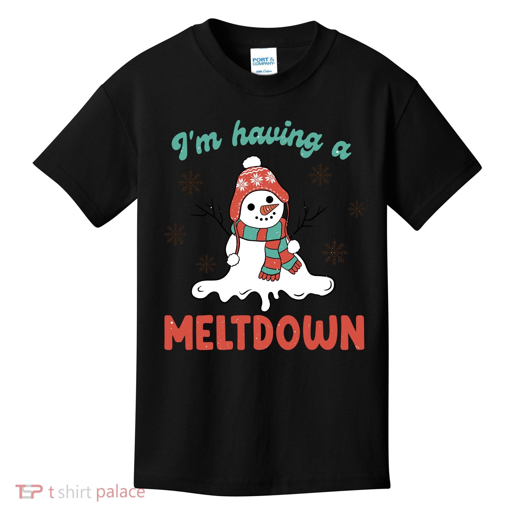 I'm Having A Meltdown Retro Christmas Snowman Gift Kids T-Shirt