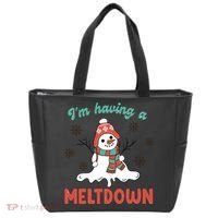 I'm Having A Meltdown Retro Christmas Snowman Gift Tote Bag thumb 0