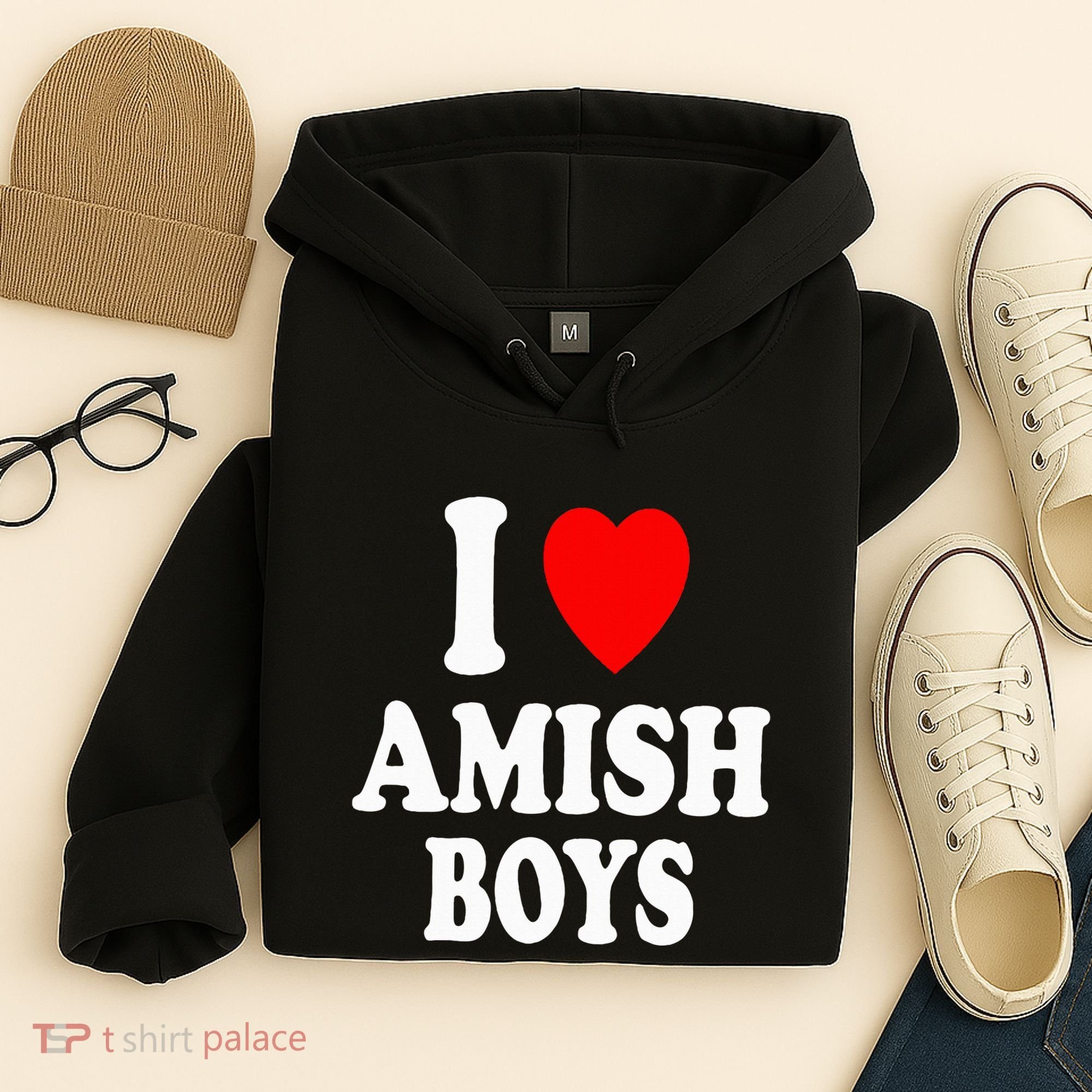 I Heart Amish Attraction Handsome Hot Sexy Hoodie