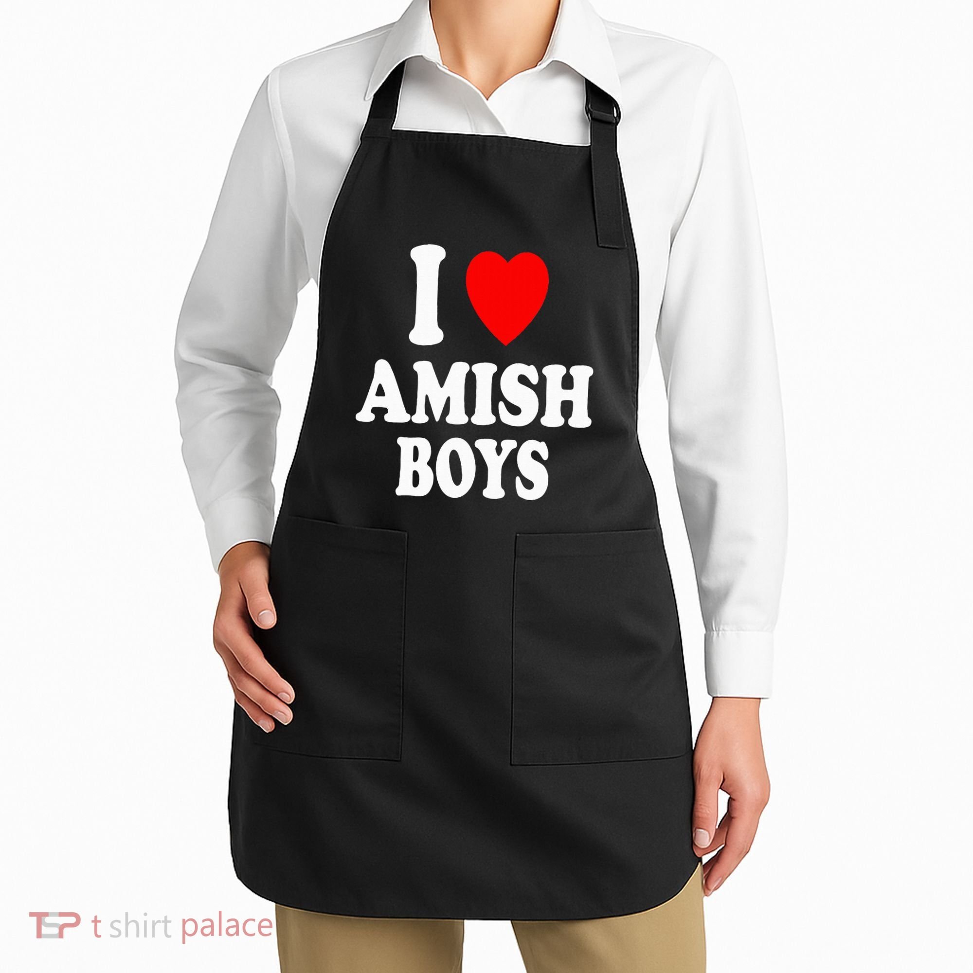 I Heart Amish Attraction Handsome Hot Sexy Apron