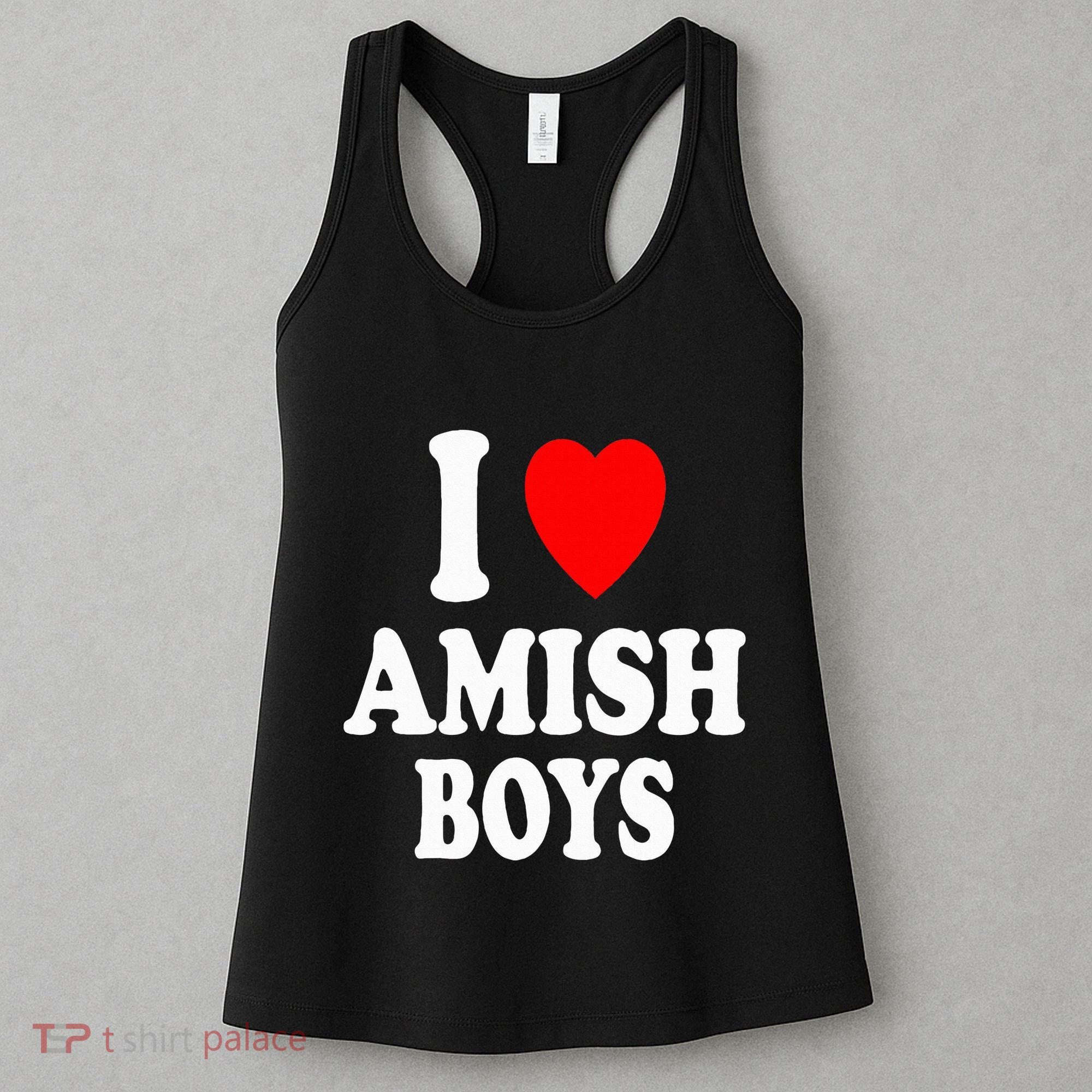 I Heart Amish Attraction Handsome Hot Sexy Women's Tank Top