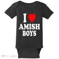 I Heart Amish Attraction Handsome Hot Sexy Baby Bodysuit thumb 0