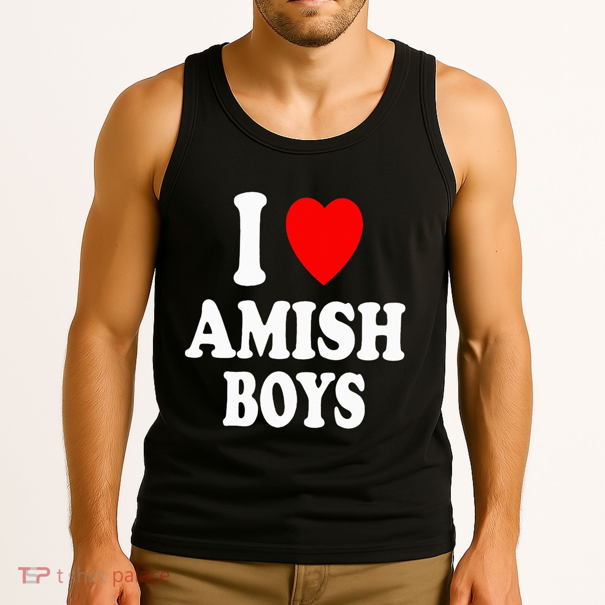 I Heart Amish Attraction Handsome Hot Sexy Tank Top