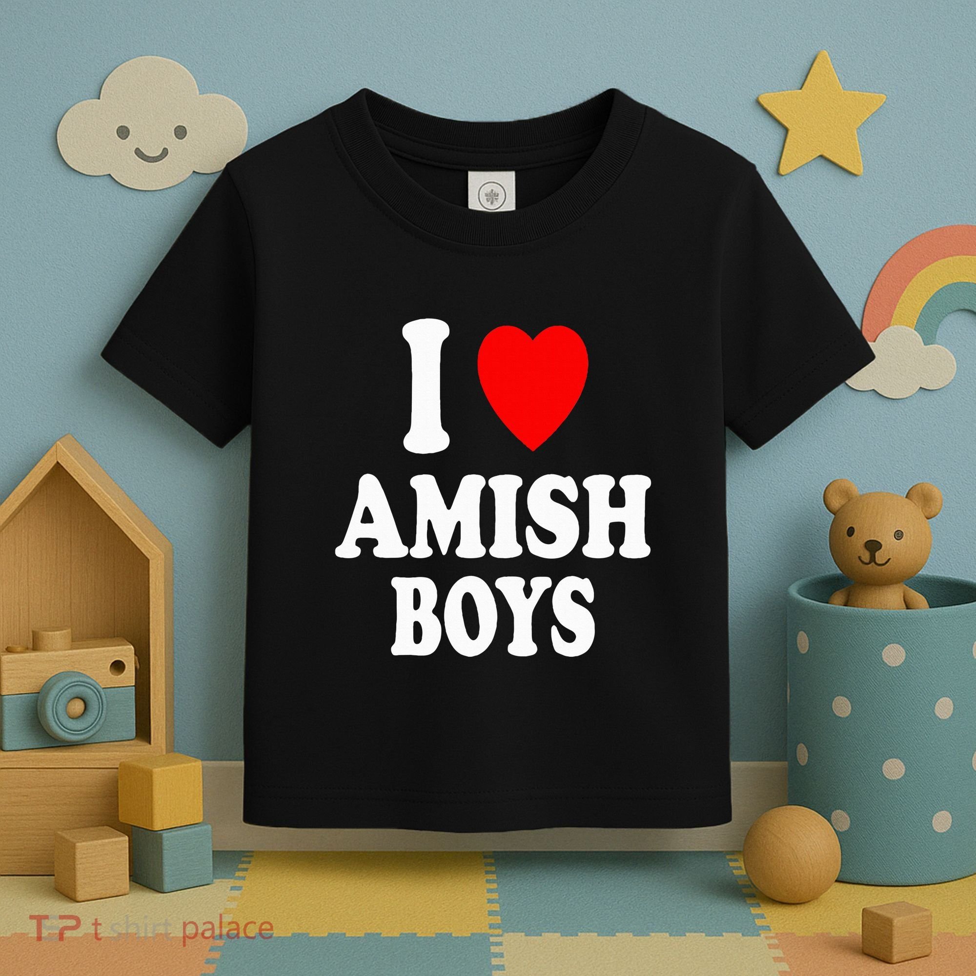 I Heart Amish Attraction Handsome Hot Sexy Toddler T-Shirt