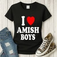 I Heart Amish Attraction Handsome Hot Sexy Women's T-Shirt thumb 3