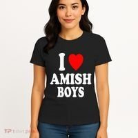I Heart Amish Attraction Handsome Hot Sexy Women's T-Shirt thumb 4