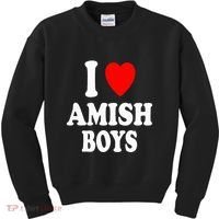I Heart Amish Attraction Handsome Hot Sexy Kids Sweatshirt thumb 0
