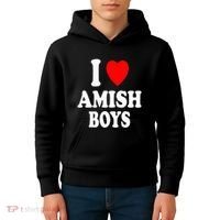 I Heart Amish Attraction Handsome Hot Sexy Kids Hoodie thumb 4