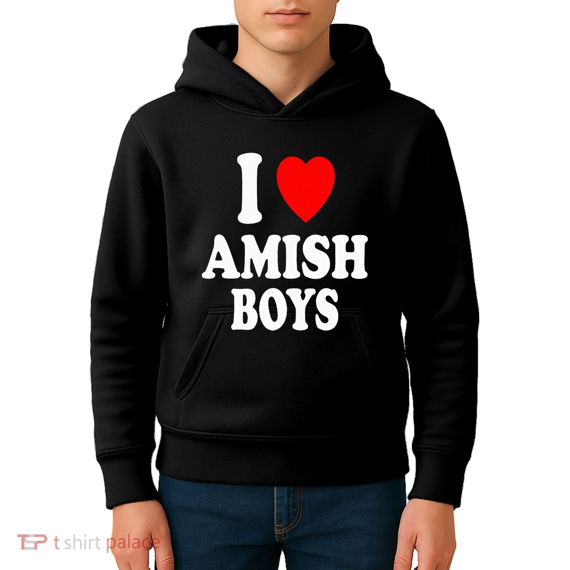 I Heart Amish Attraction Handsome Hot Sexy Kids Hoodie